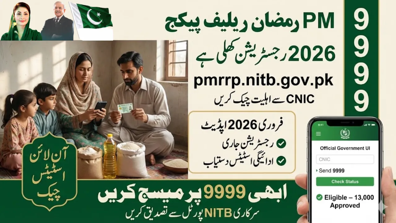 9999 PM Ramzan Relief Package Check Online CNIC via pmrrp.nitb.gov.pak