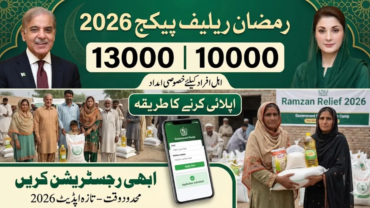 How to Apply for PM 13000 & CM 10000 Ramzan Relief Package 2026