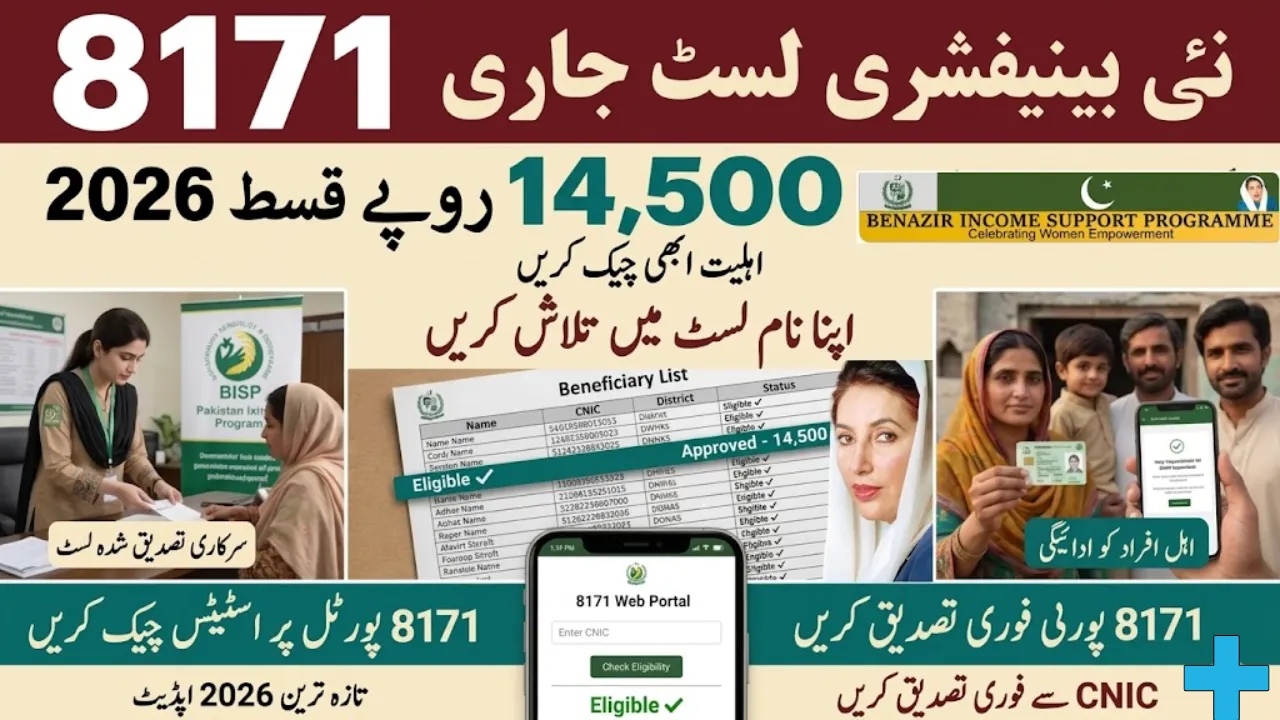 BISP 8171 Web Portal 2026 New Rs13000 Beneficiary List Released Check Eligibility