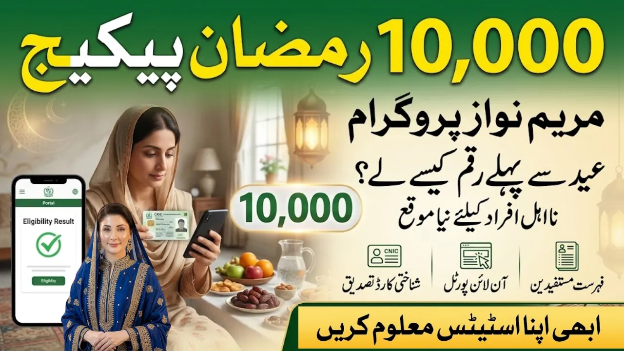 Rs10000 Maryam Nawaz Ramzan Relief Package 2026 Status Check, Apply Online Portal and Beneficiary